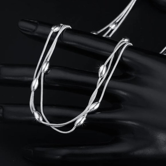 925 sterling silver Charms beads Necklace for women luxury fashion party - Picture 4 of 6